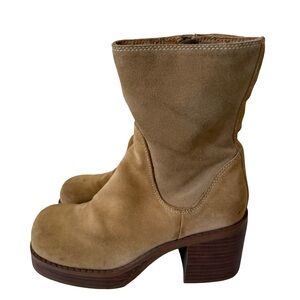 Y2K Xhilaration Boots Suede  Chunky Heel Platform Bratz  Women’s  SZ 8 READ